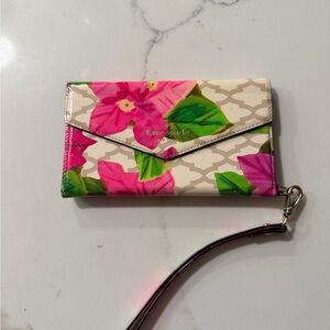 kate spade Pink Floral Envelope Wristlet